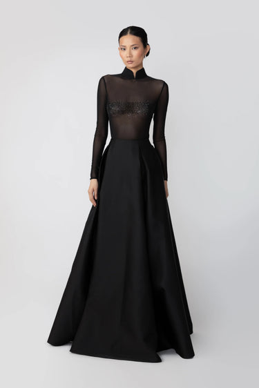 SAU LEE Kara Mesh Bodysuit - Black / 00