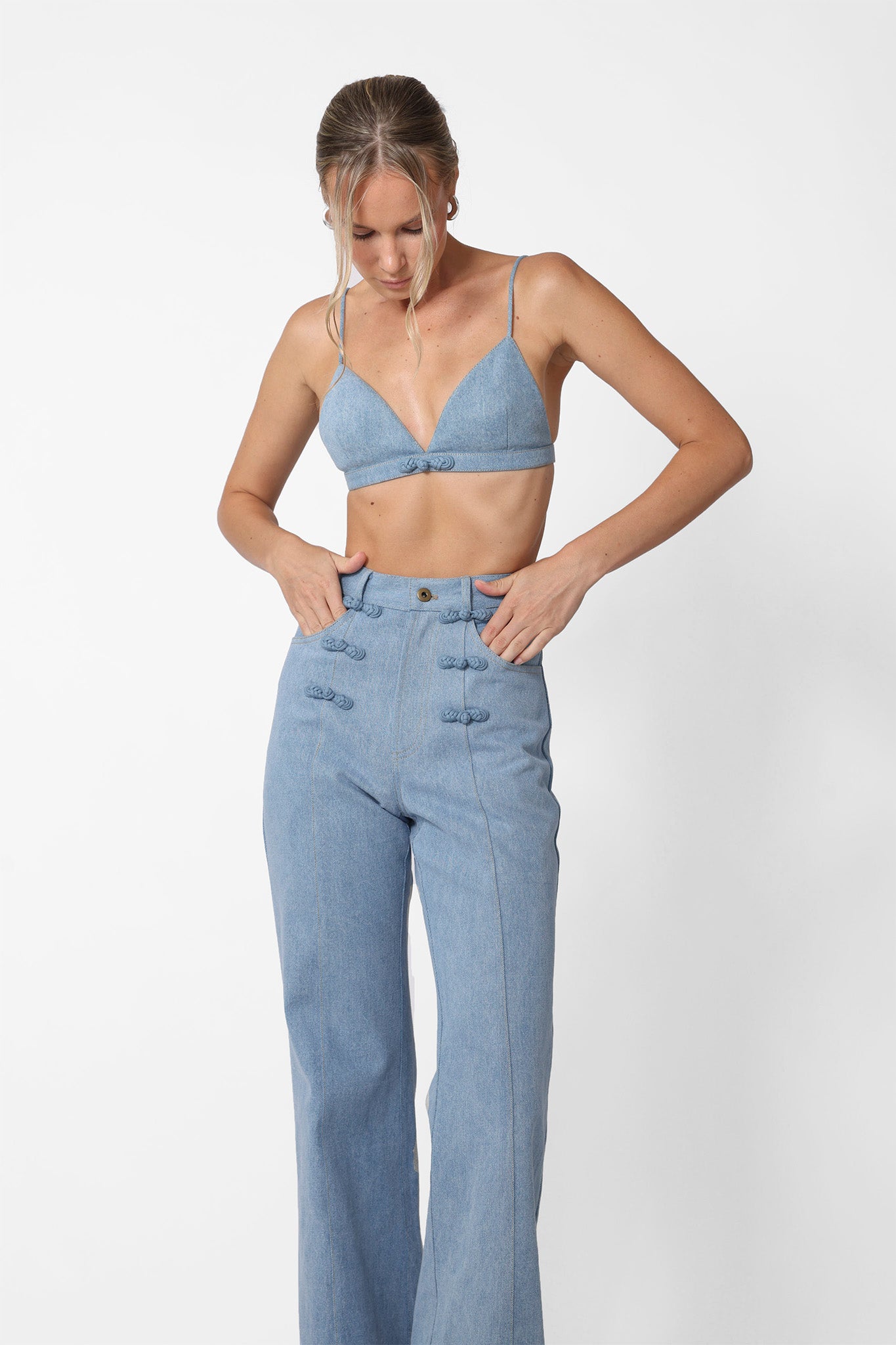 Cleo Denim Bralette