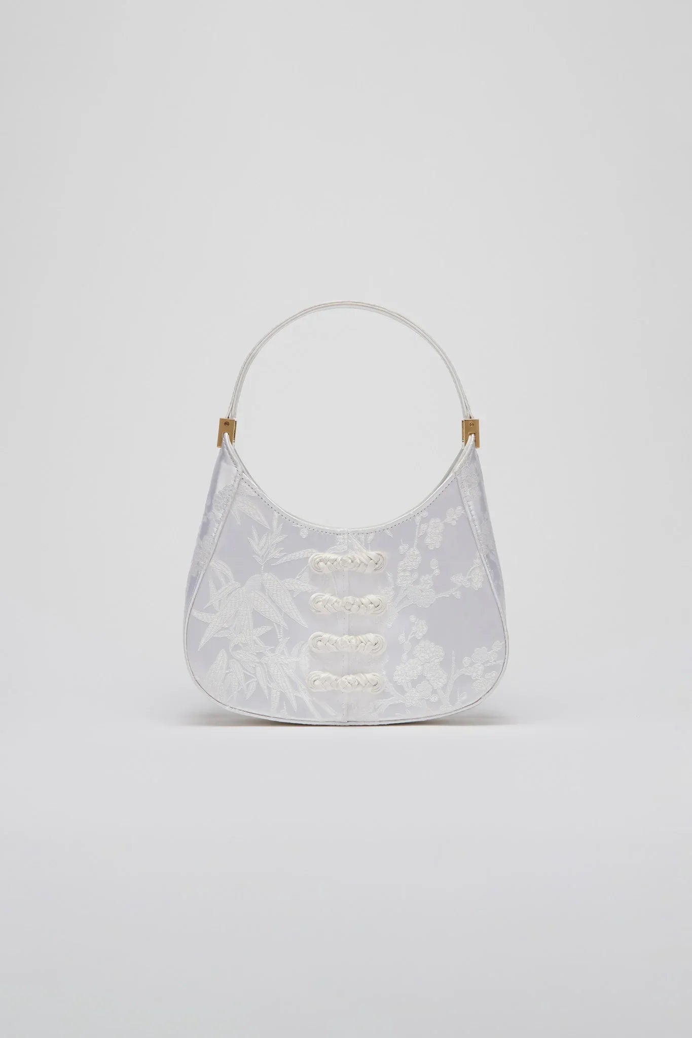 SAU LEE mini sau JACQUARD MINI BAG - White