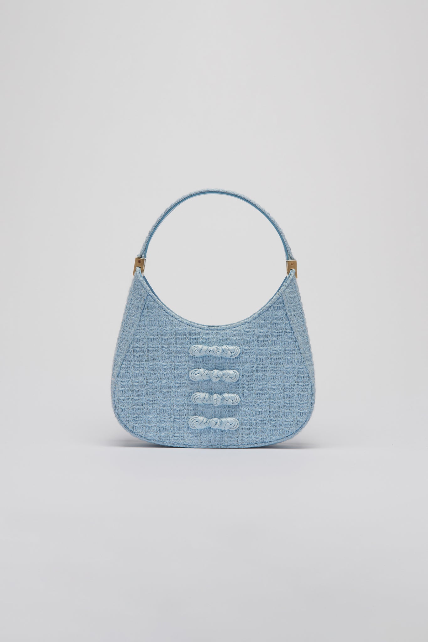 mini sau Tweed mini bag - SAU LEE #color_baby blue