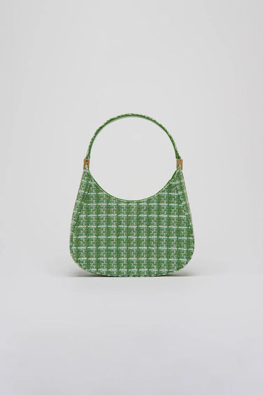 SAU LEE mini sau TWEED MINI BAG - Green Plaid