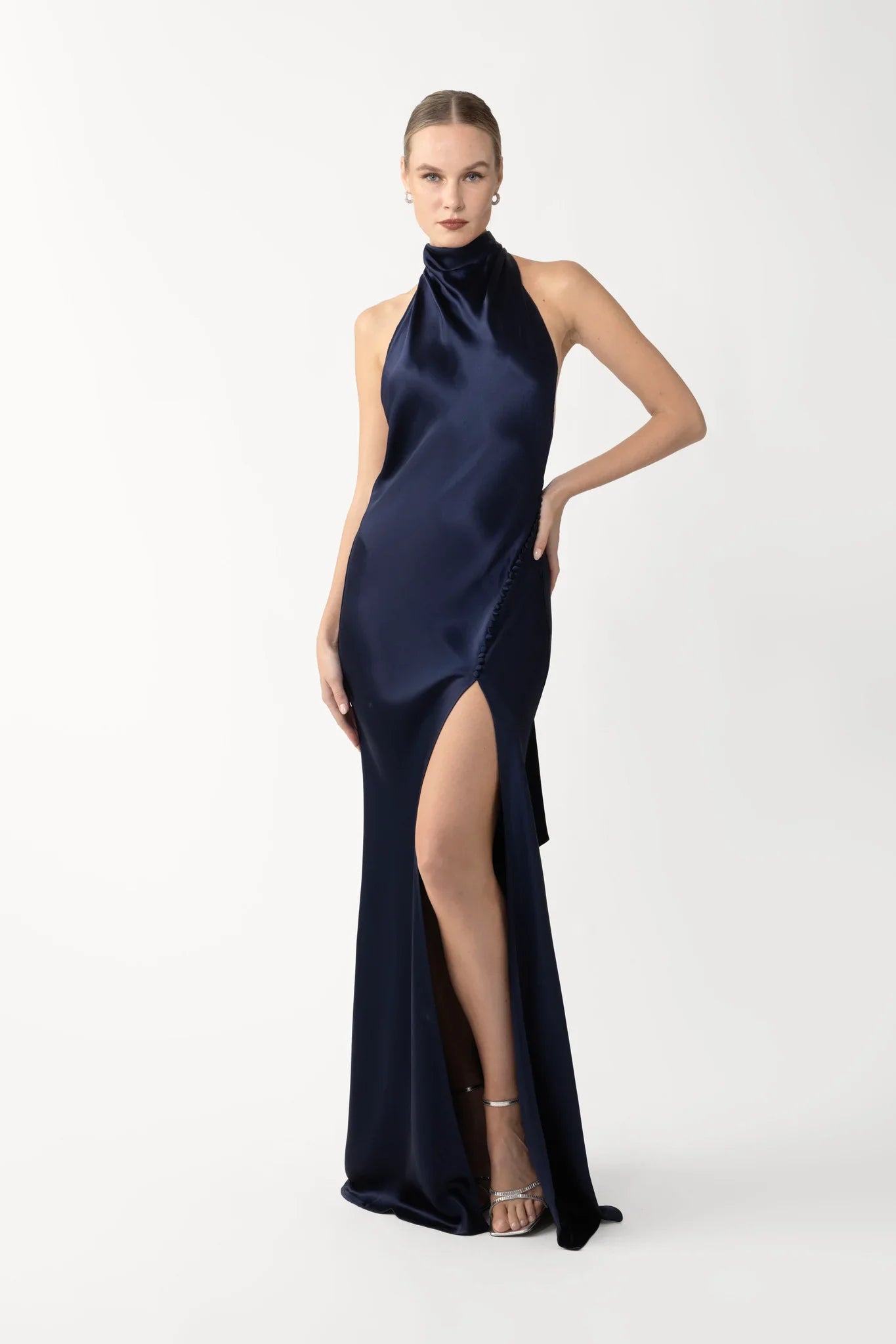 Penelope Backless Satin Gown