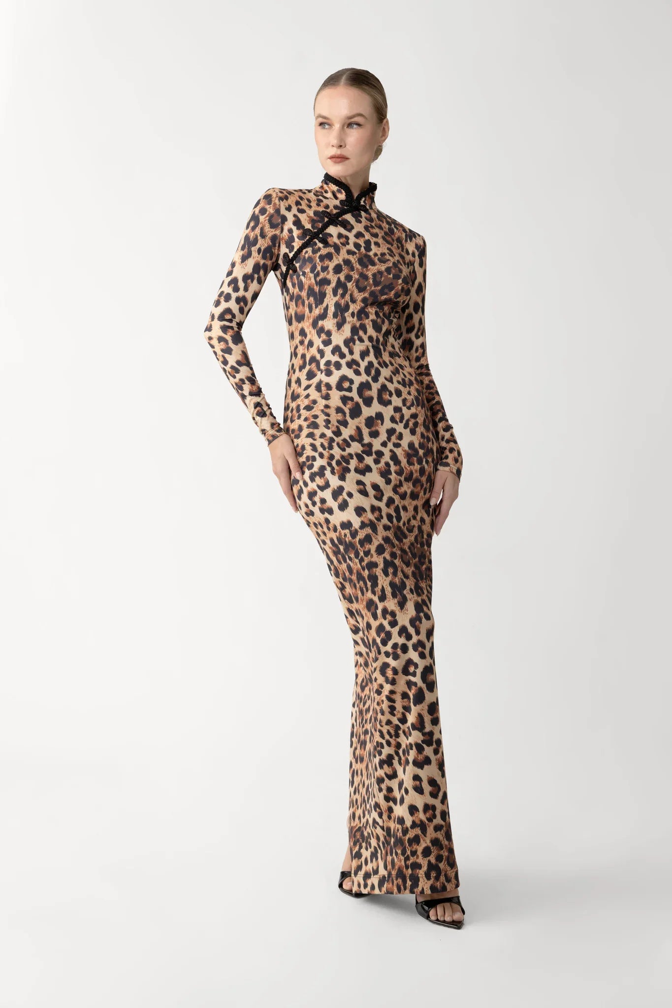 SAU LEE Irene Print Dress, Leopard SAU LEE Irene Print Dress, Leopard