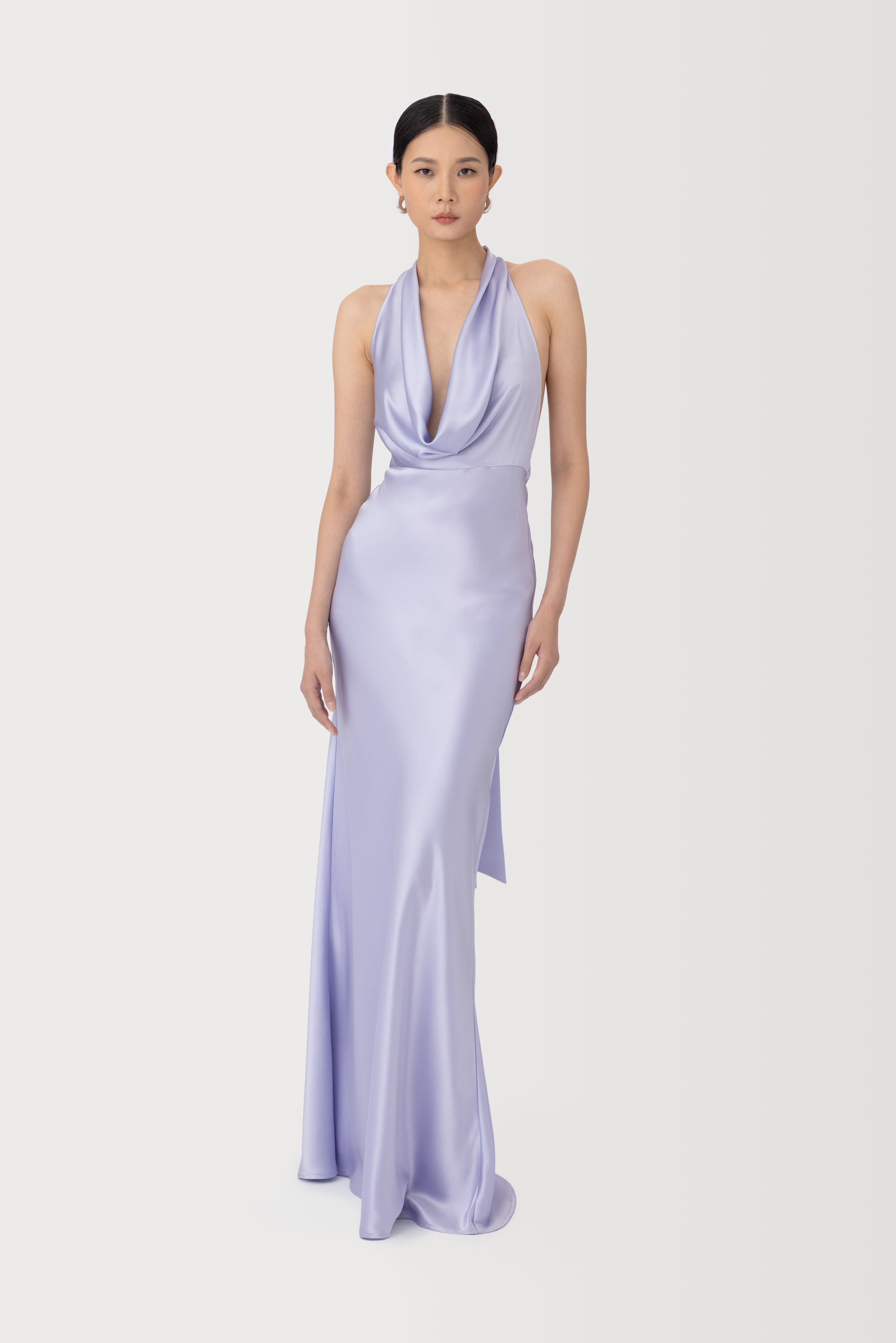 celestial sass satin dress Midnight Blue Satin Maxi Dress - All Dresses