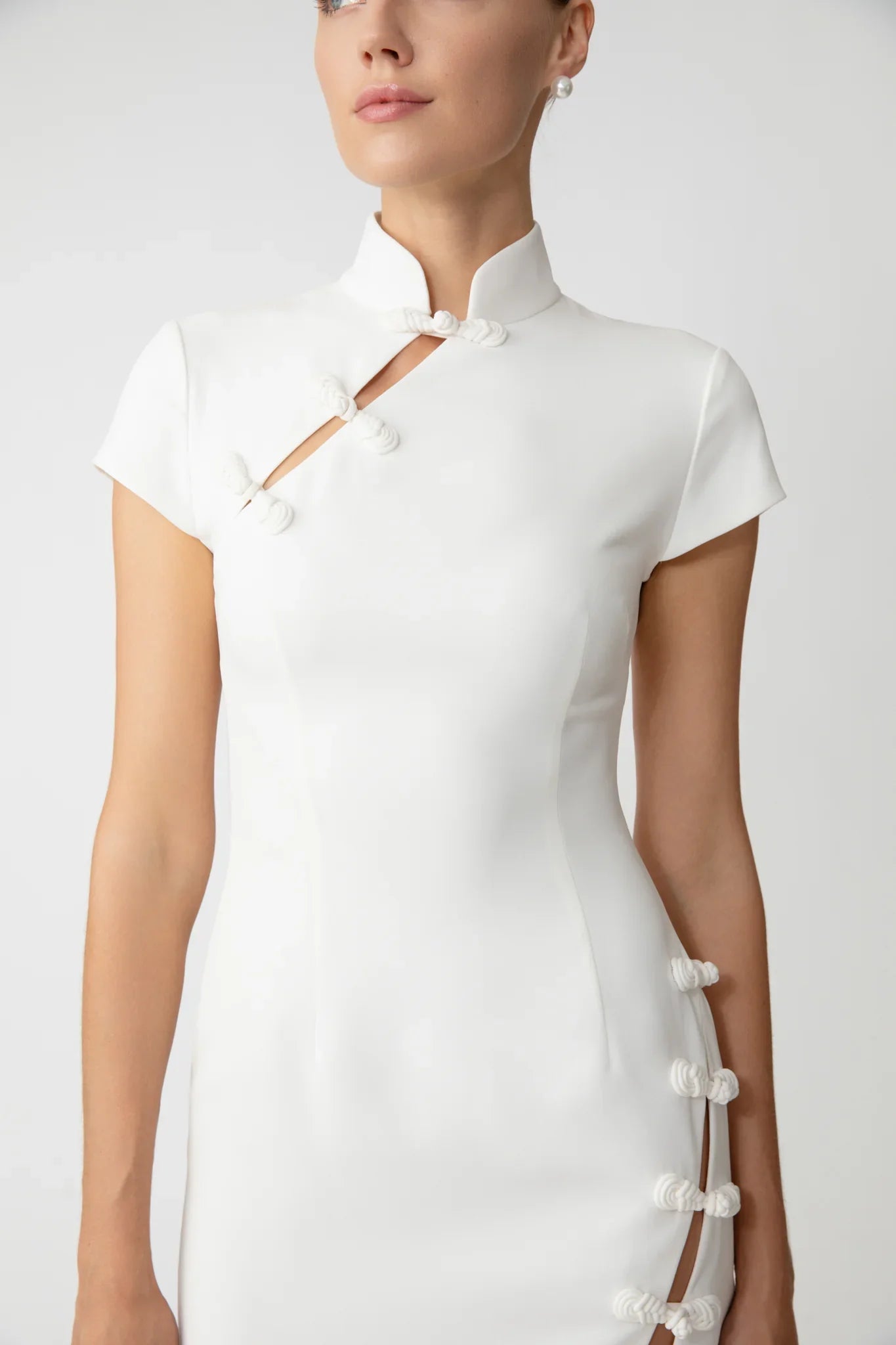 SAU LEE Iris Mini Dress - White / 00