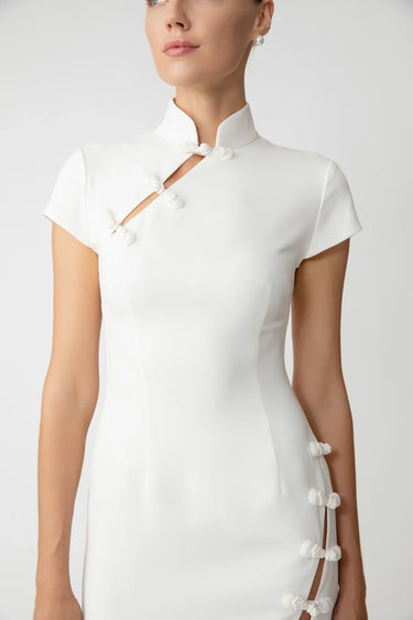 SAU LEE Iris Mini Dress - White / 00