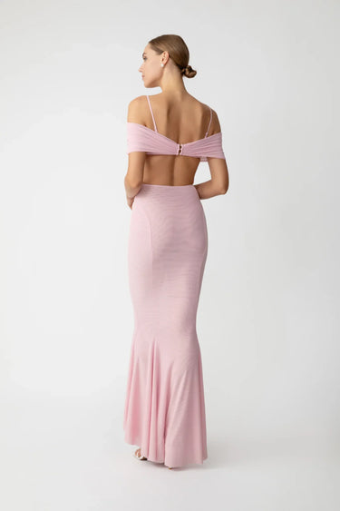 SAU LEE Keira Maxi Dress - Baby Pink / 00