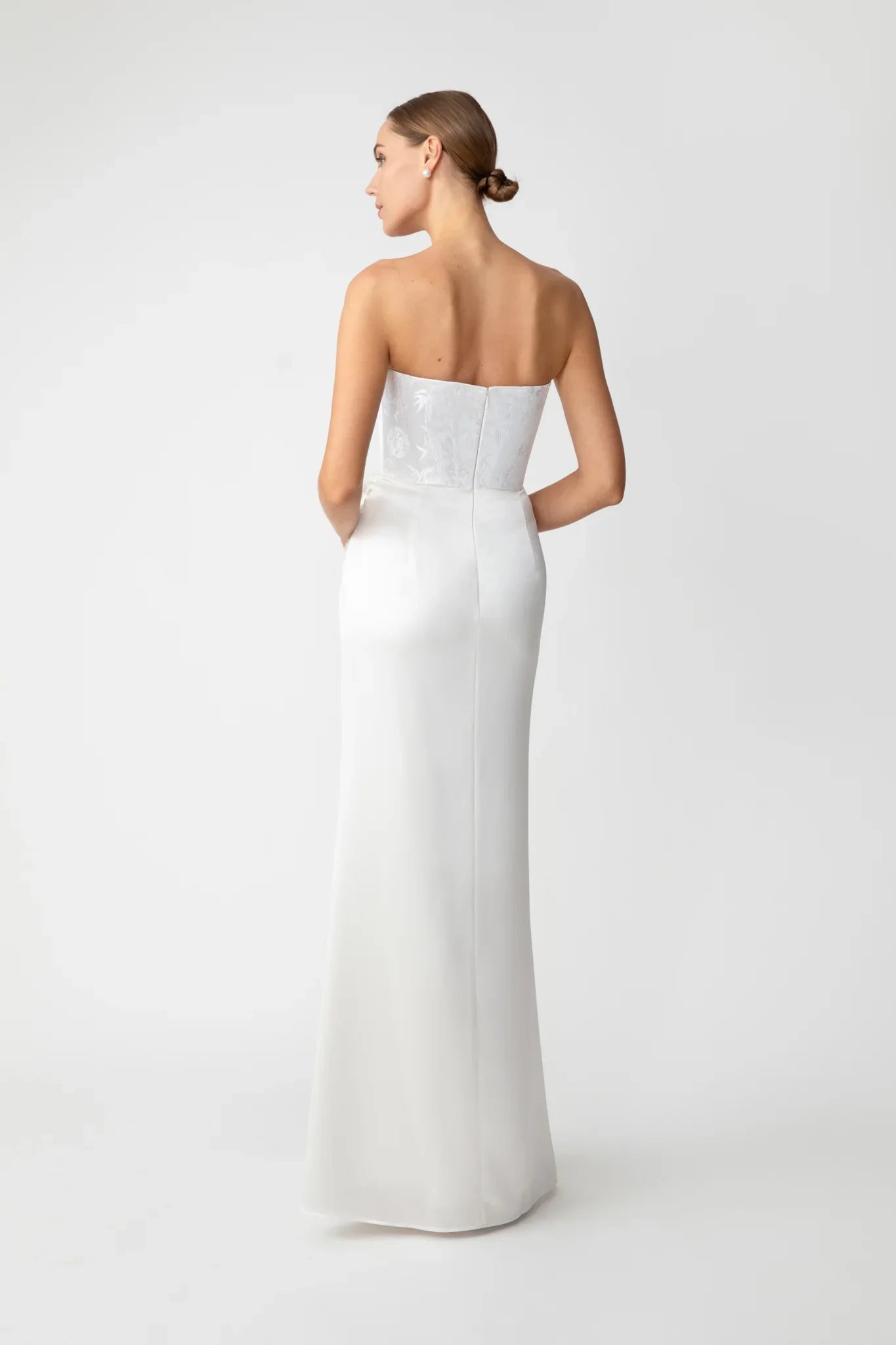SAU LEE Julia Jacquard Gown - White / 00