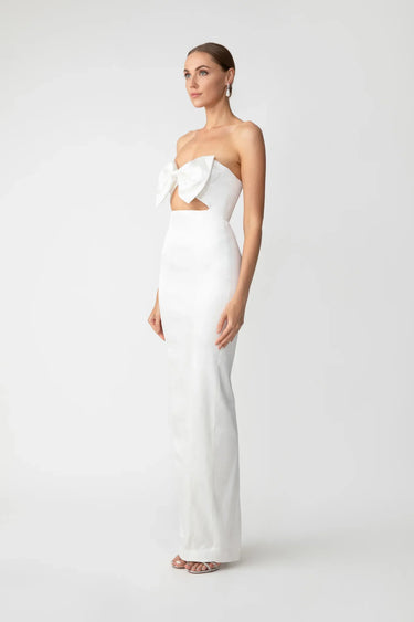SAU LEE Esther Strapless Gown - White / 00