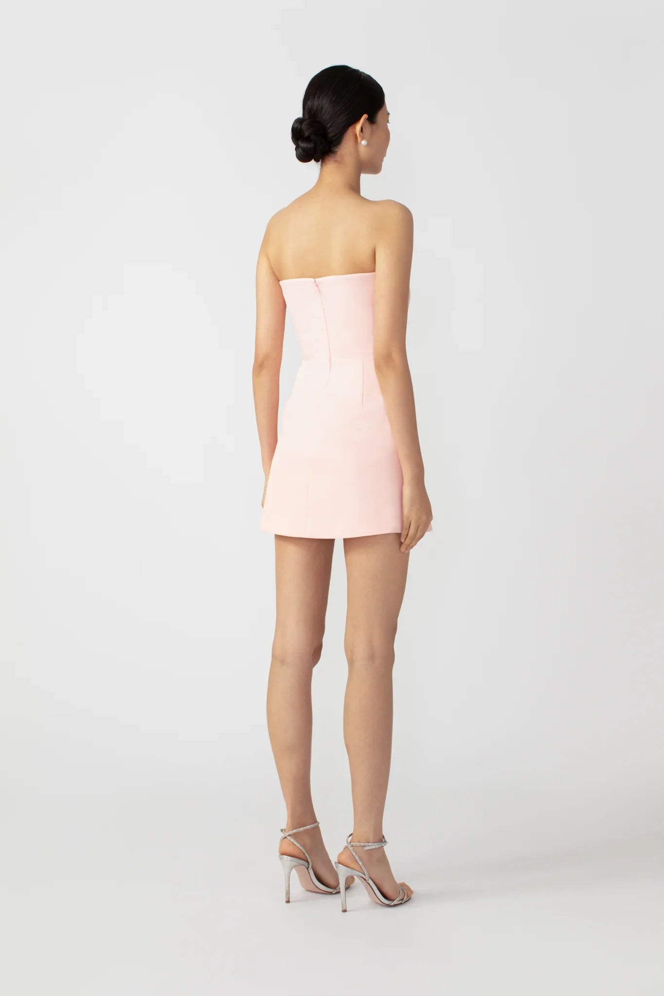SAU LEE Isla Strapless Mini Dress - Baby Pink / 00