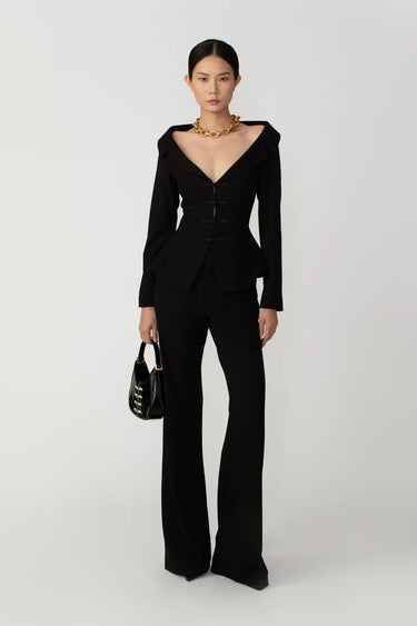 SAU LEE Nicola Twill Pant - Black / 00