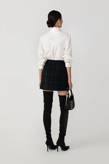 SAU LEE Wylma Mini Skirt - Green Tartan / 00