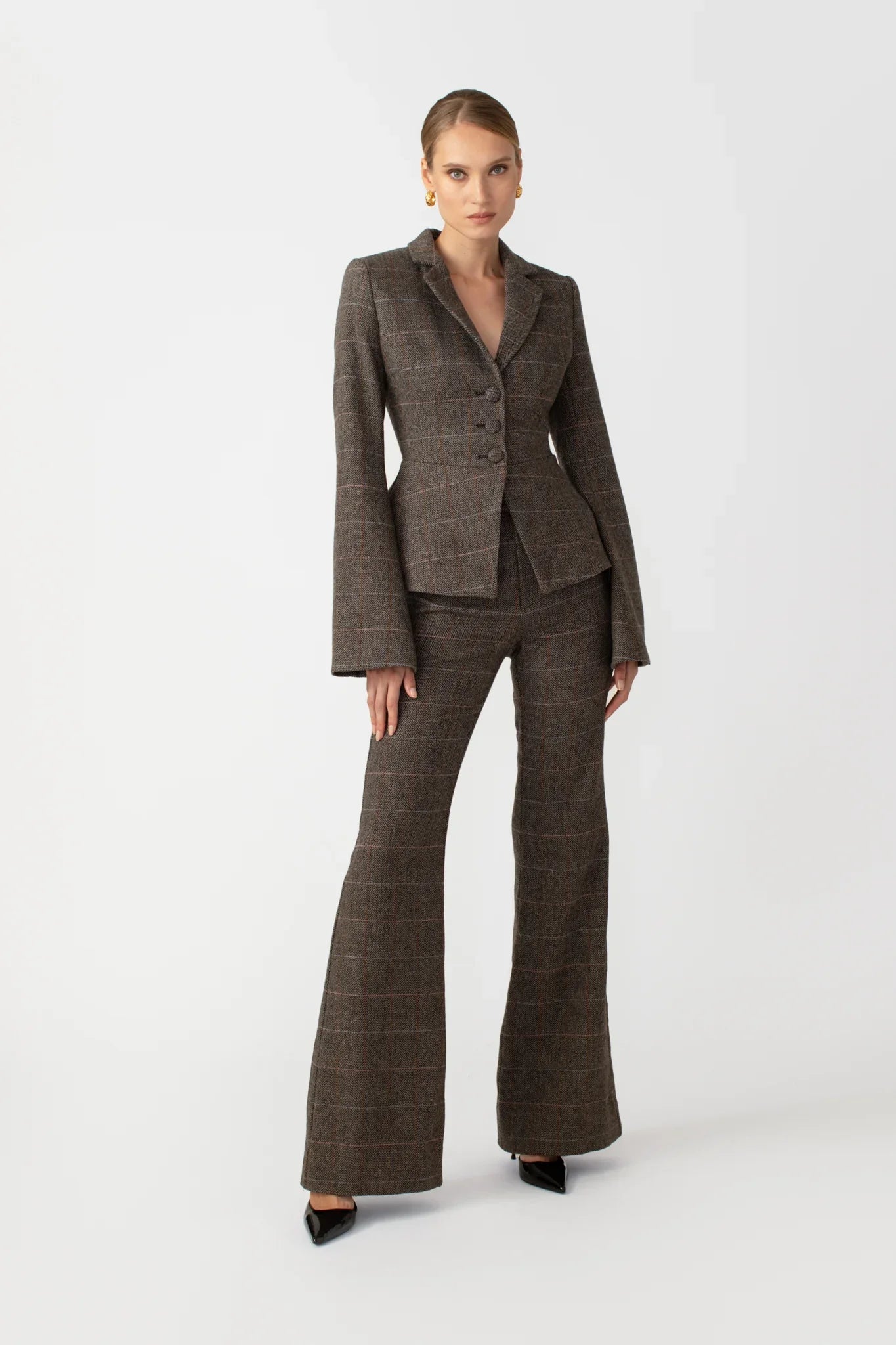 SAU LEE Aries Wool Blazer - Grey / 00