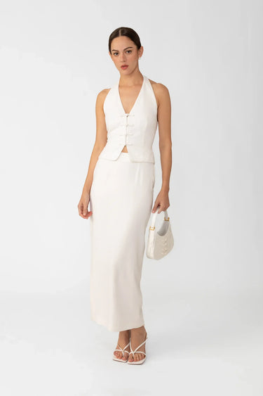 SAU LEE Capri Pencil Skirt - Ivory / 00