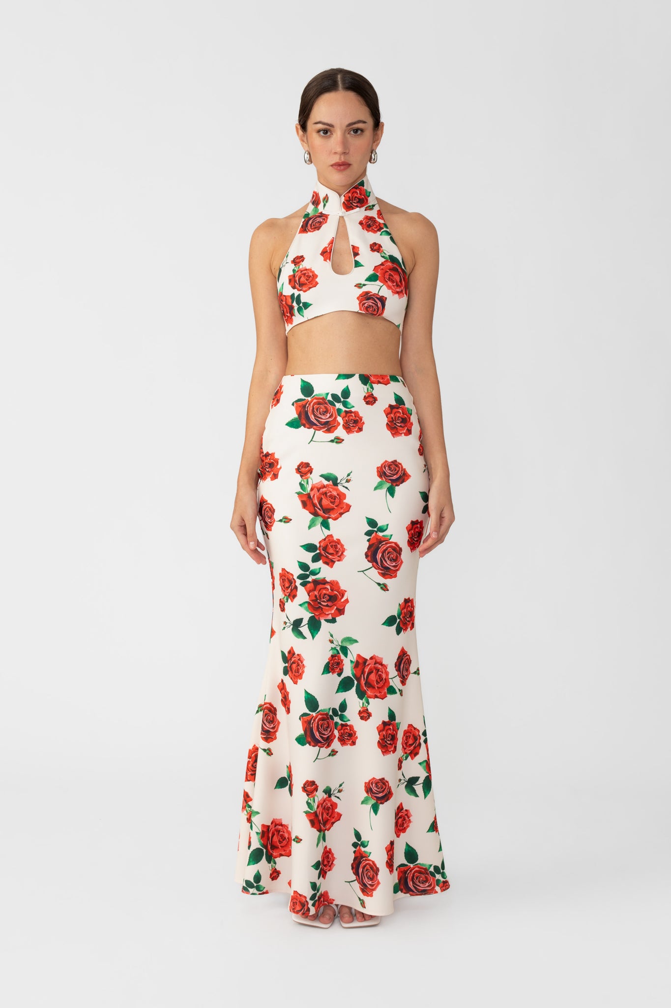 Riley Rosa Skirt in White Multi | SAU LEE Official Website