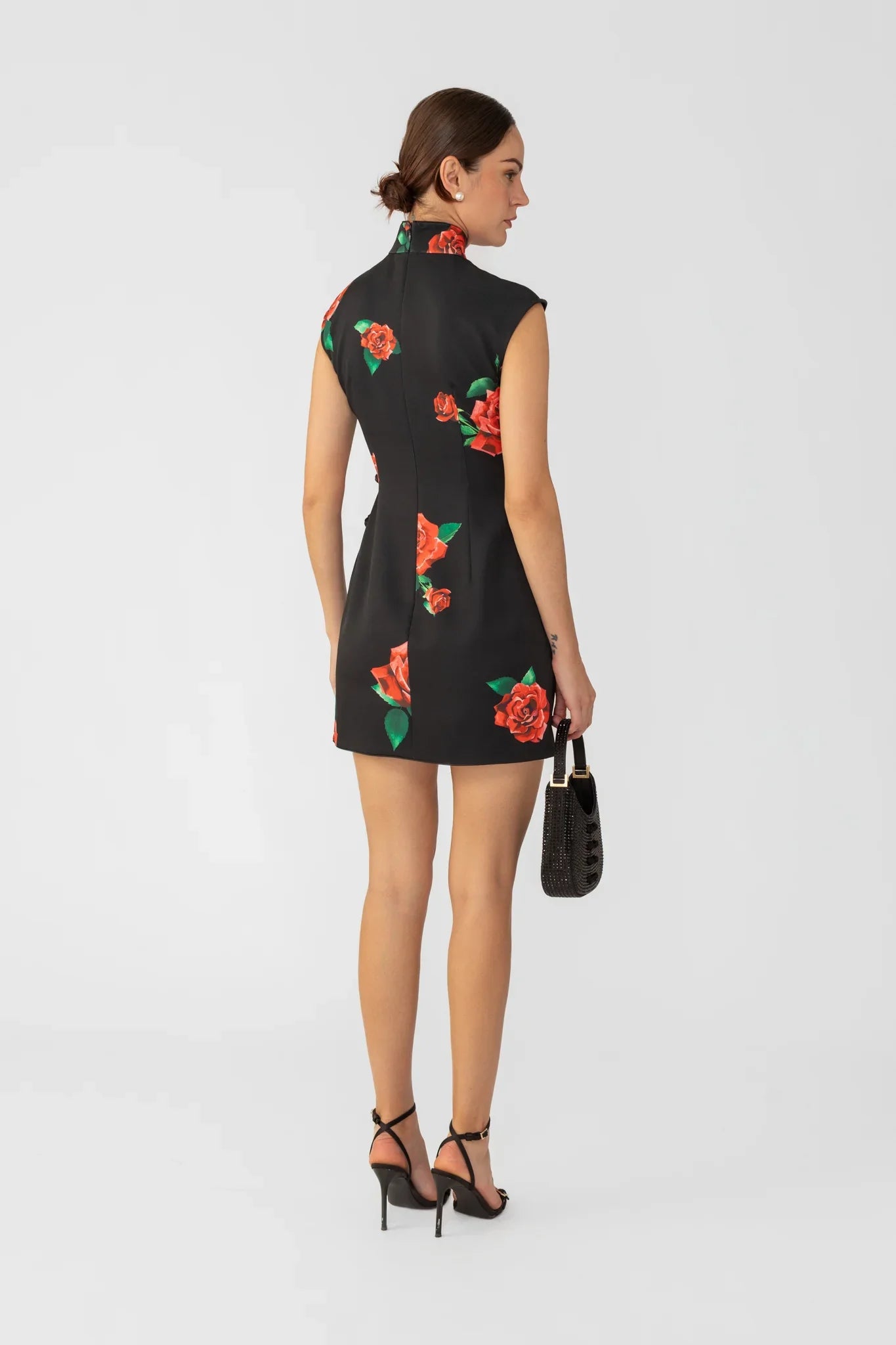 SAU LEE Raya Rosa Mini Dress - Black Multi / 00