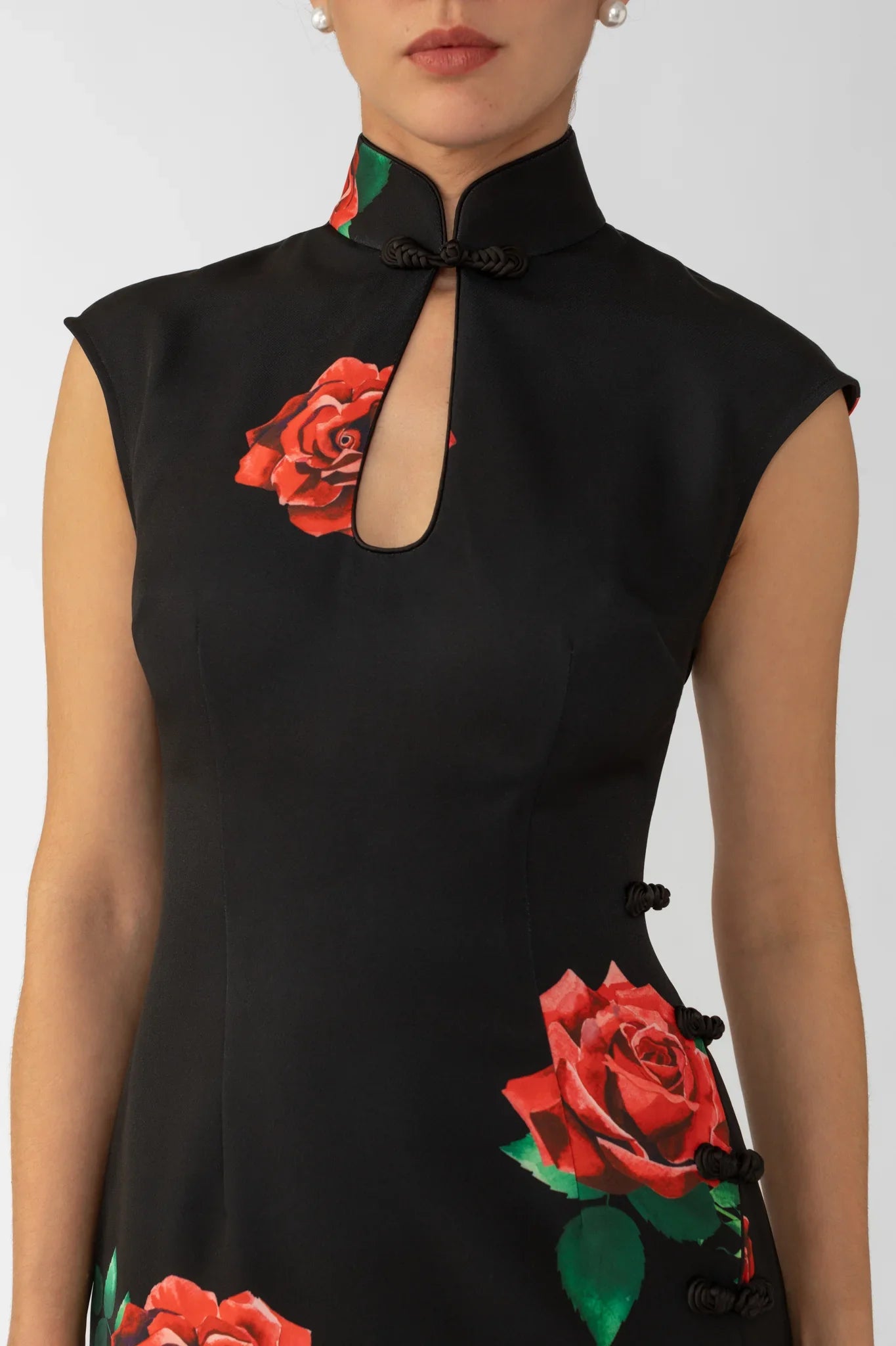 SAU LEE Raya Rosa Mini Dress - Black Multi / 00