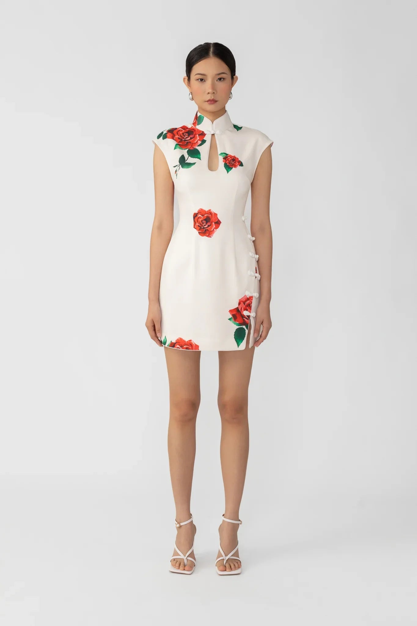 SAU LEE Raya Rosa Mini Dress - White Multi / 00