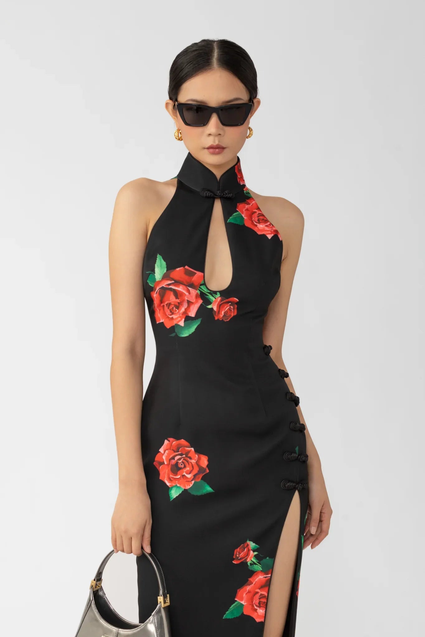 SAU LEE Rayna Rosa Dress - Black Multi / 00