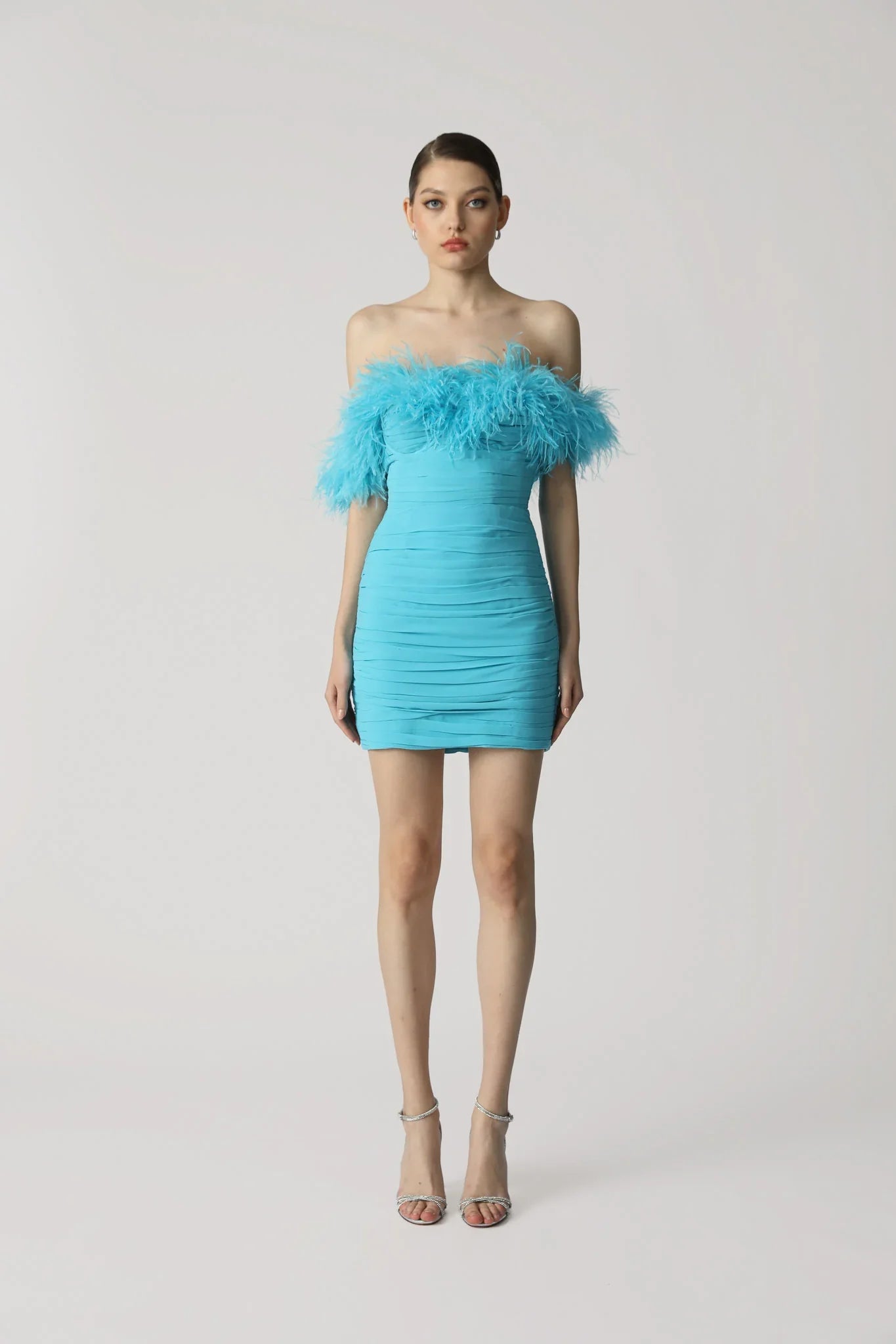 SAU LEE Chelsea Mini Dress - Aqua / 00