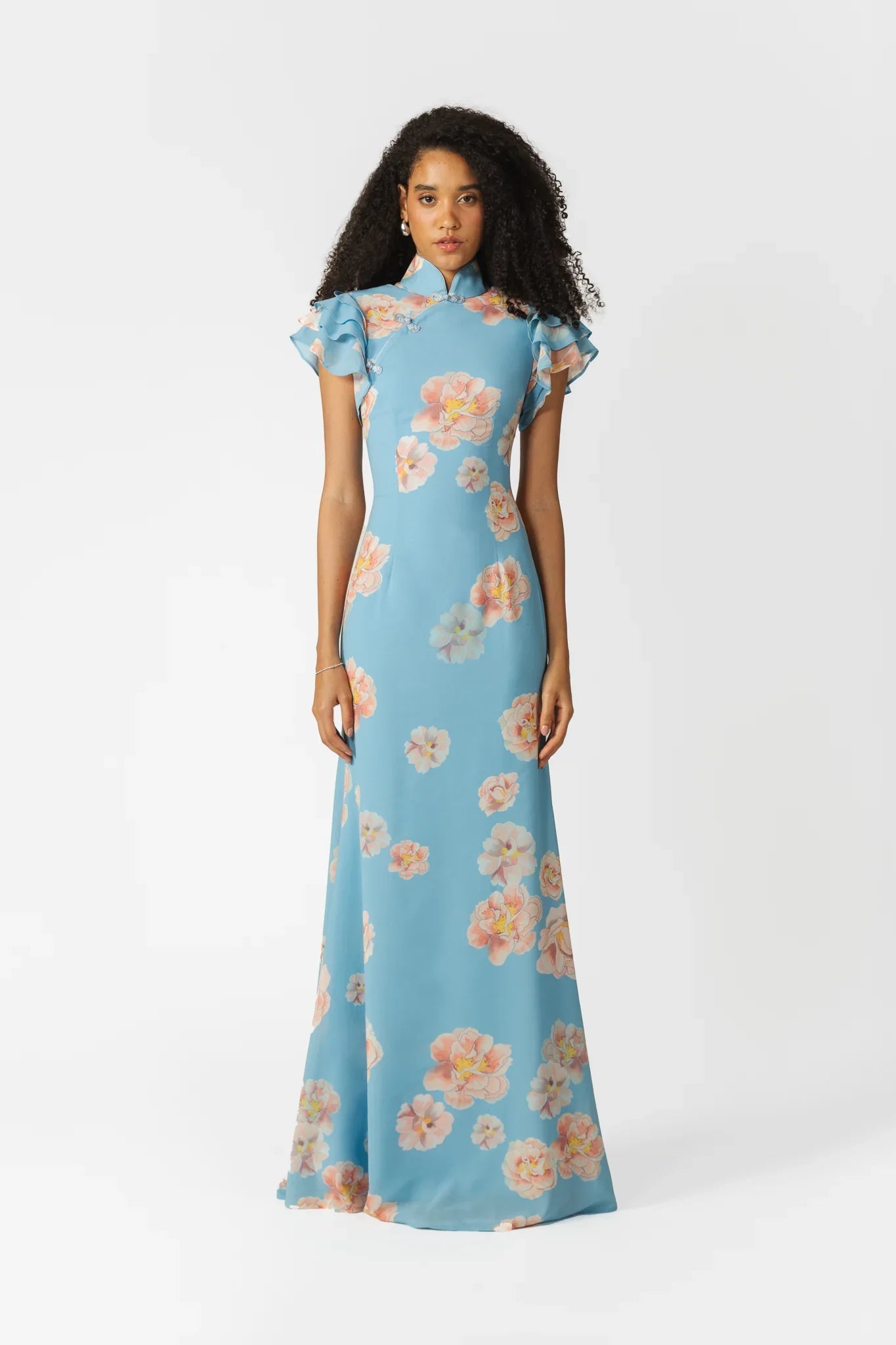 SAU LEE Sylvie Floral Dress - Blue Multi / 00