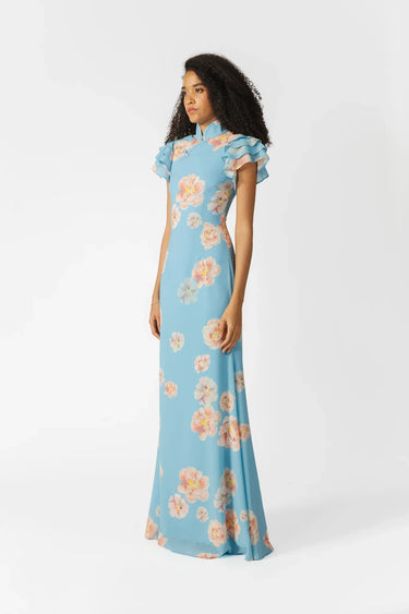 SAU LEE Sylvie Floral Dress - Blue Multi / 00
