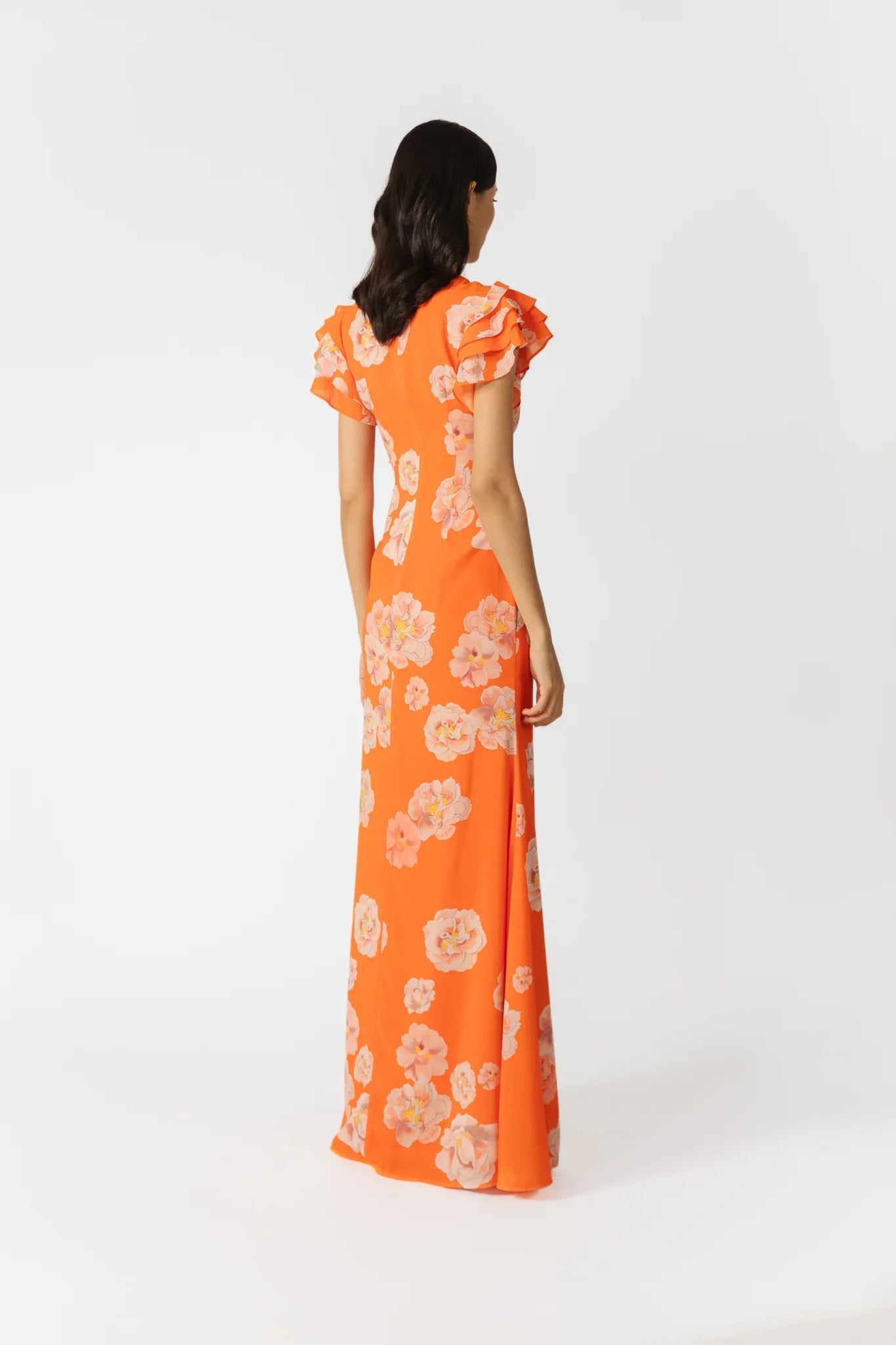 SAU LEE Sylvie Floral Dress - Orange Multi / 00