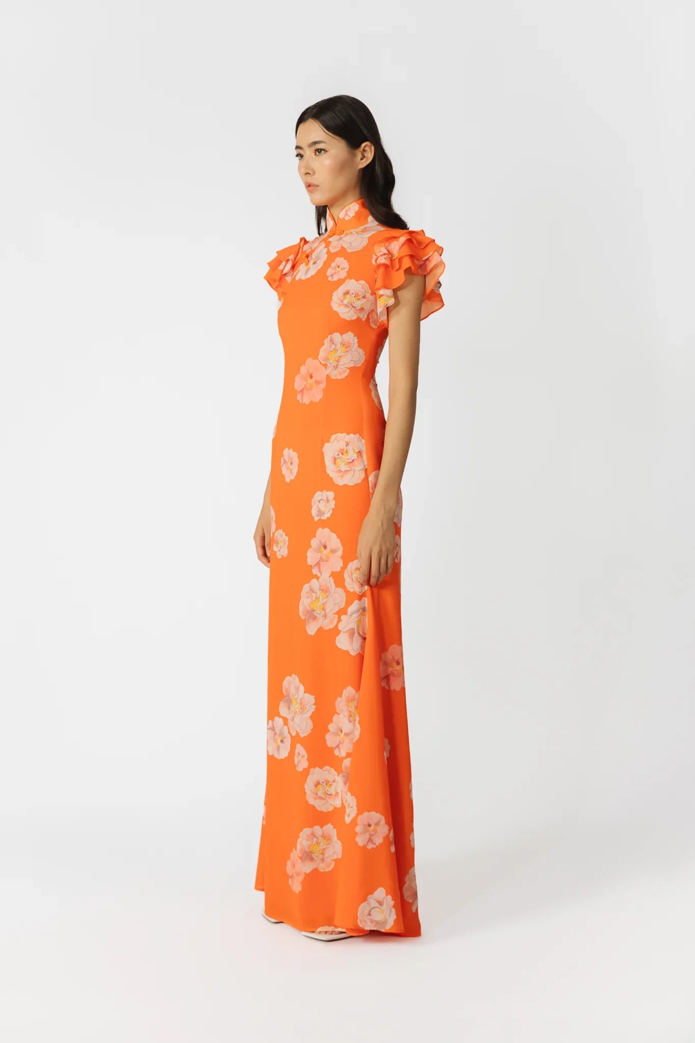 SAU LEE Sylvie Floral Dress - Orange Multi / 00