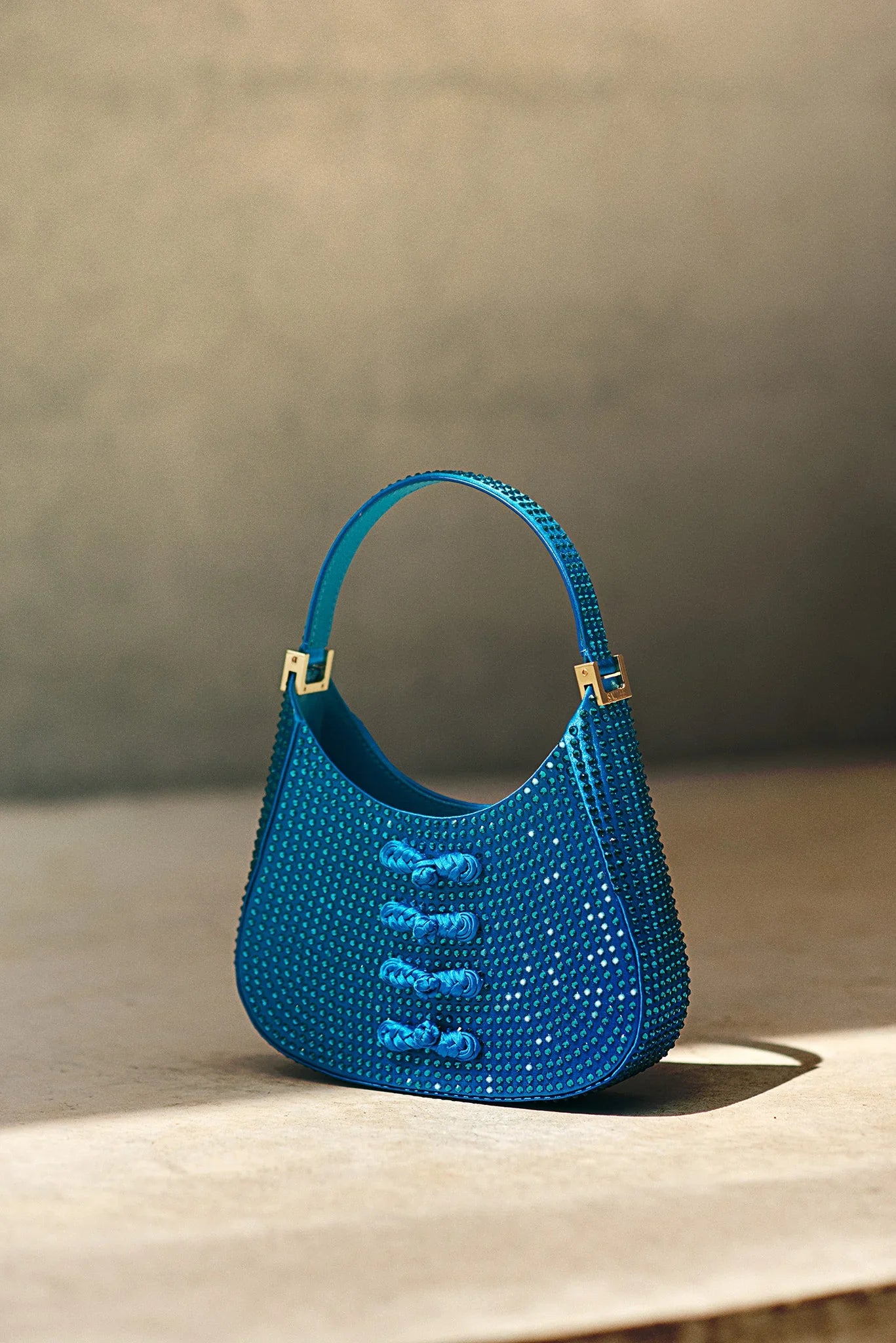 SAU LEE mini sau CRYSTAL MINI BAG - Peacock Blue