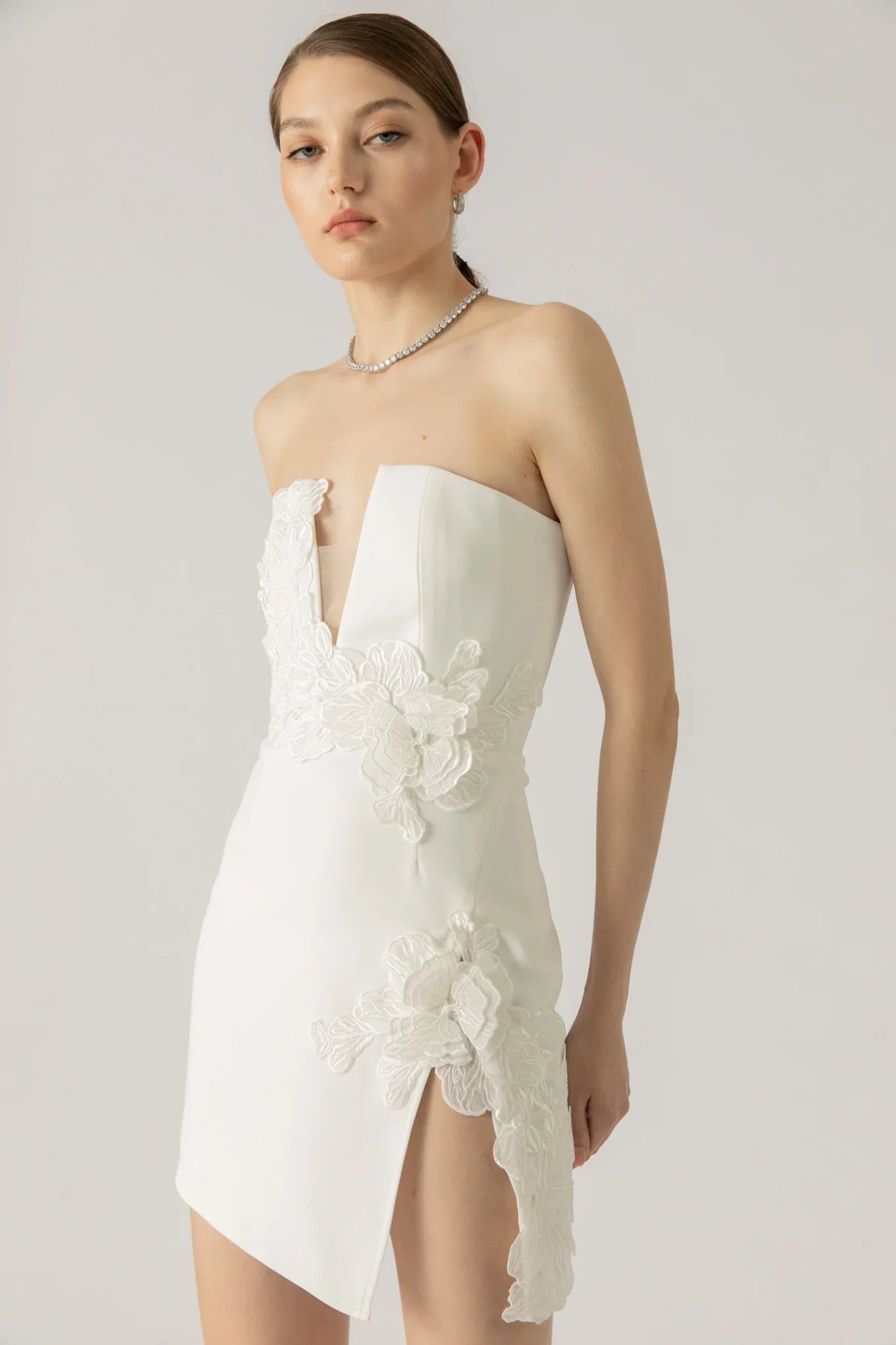 SAU LEE Fleur Mini Dress - White / 00
