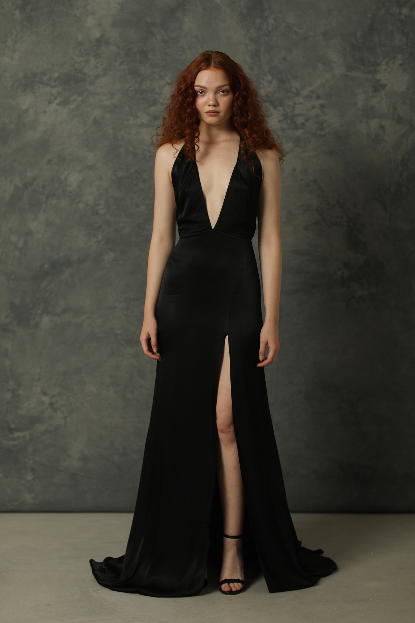 Huda Satin Gown - SAU LEE #color_black