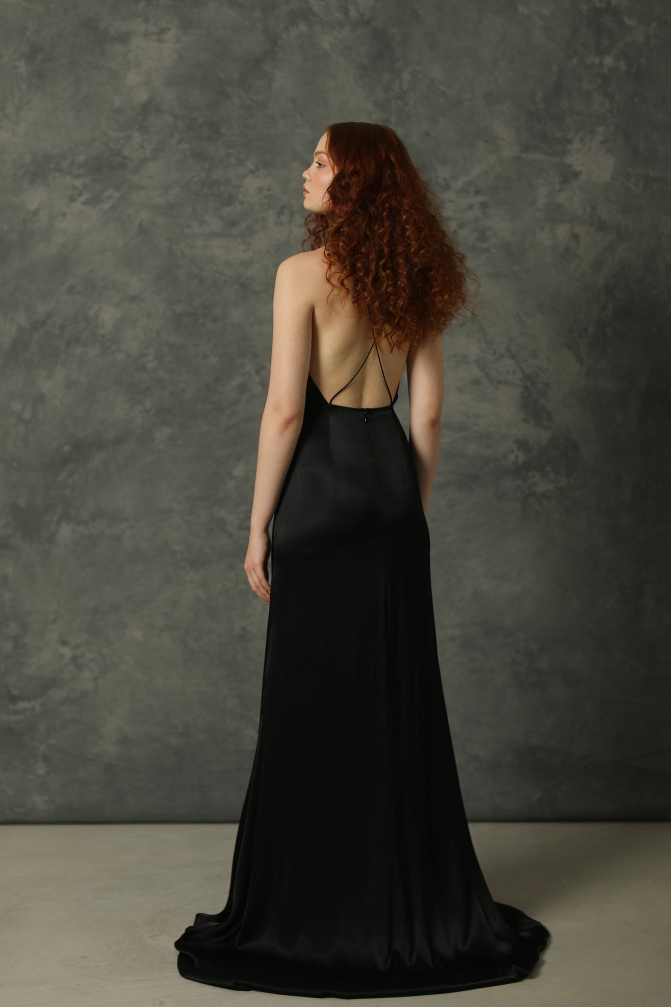 Huda Satin Gown - SAU LEE #color_black