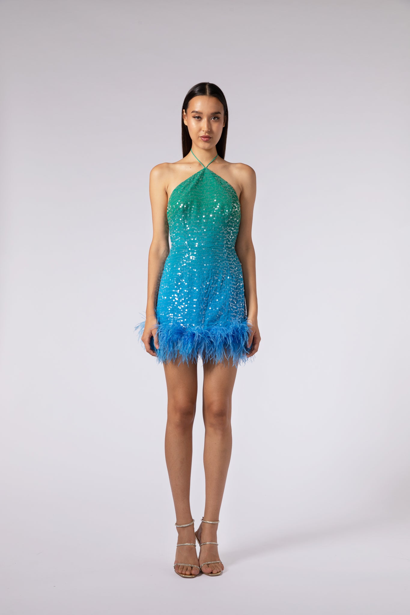 Jewel Sequin Mini Dress-SAU LEE