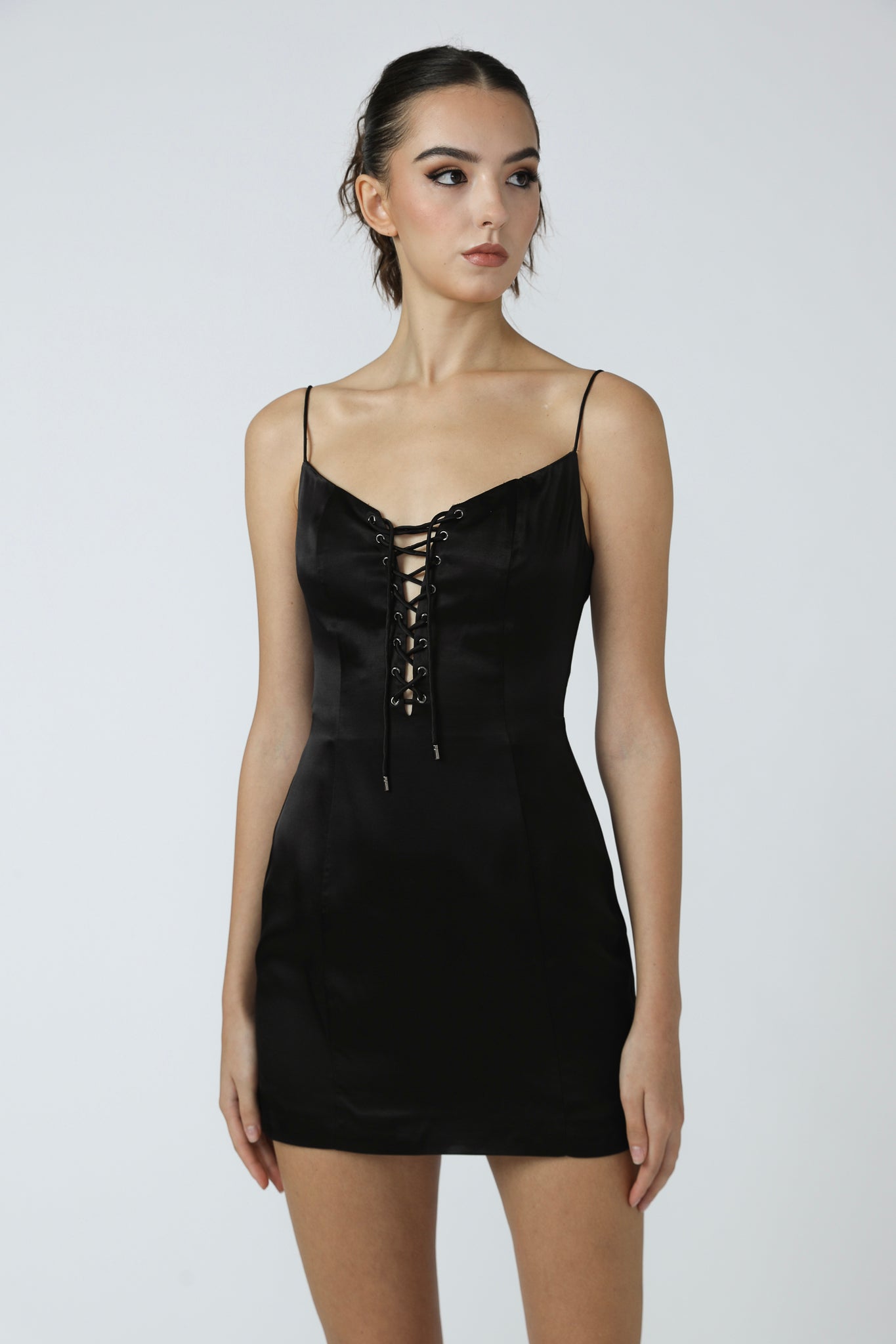 Polly Satin Mini Dress - SAU LEE