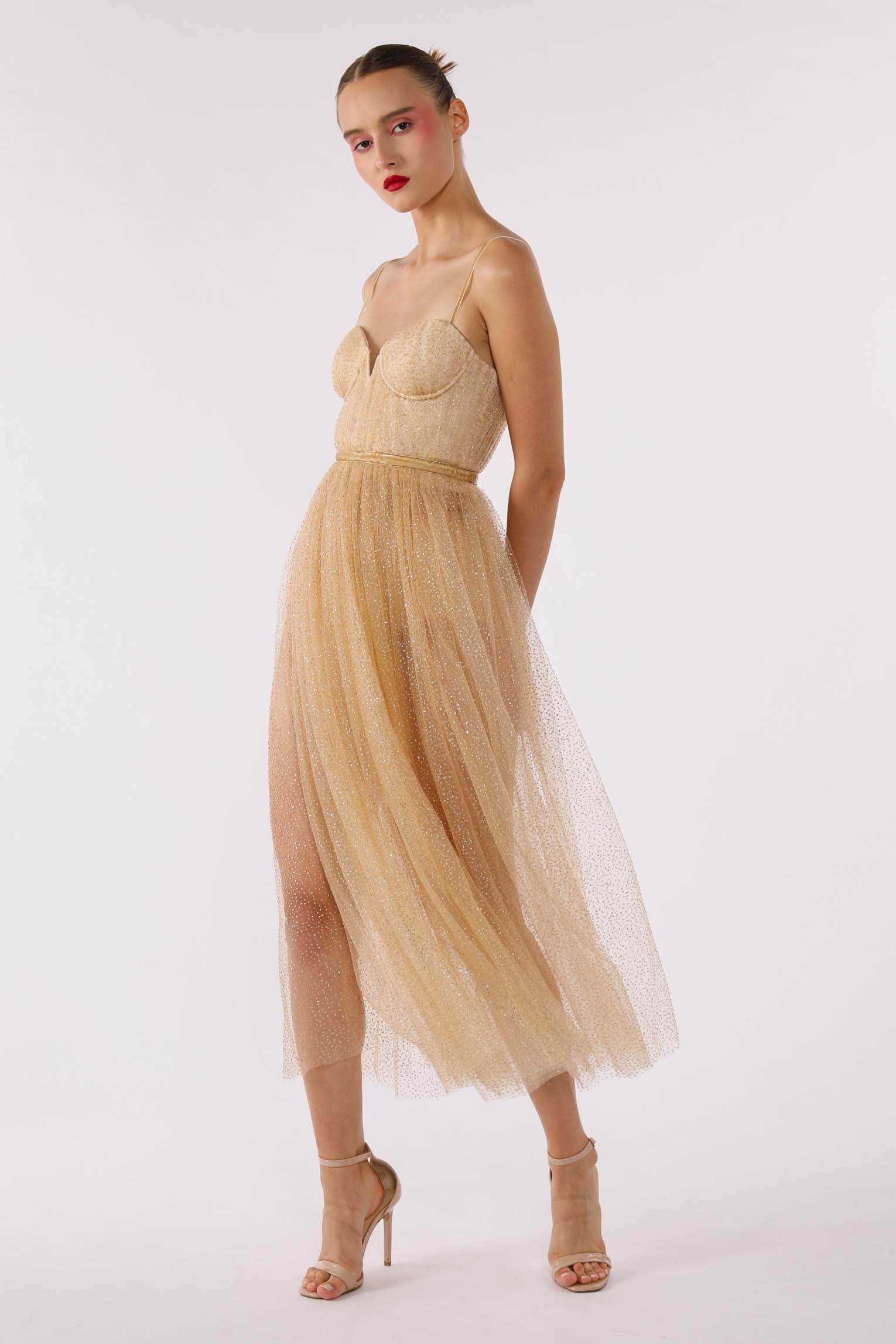 Selena Glitter Tulle Dress-SAU LEE