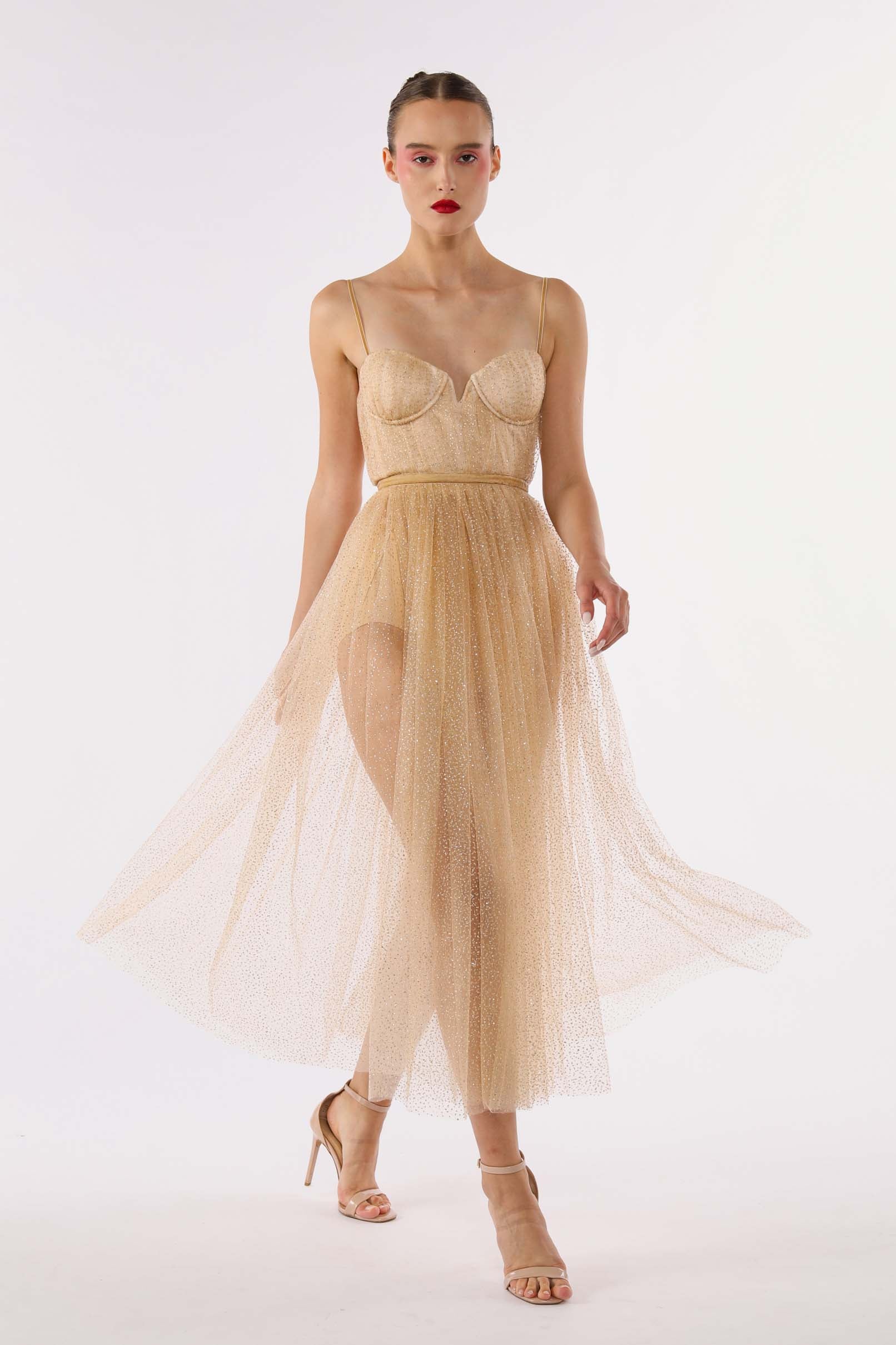 Selena Glitter Tulle Dress-SAU LEE