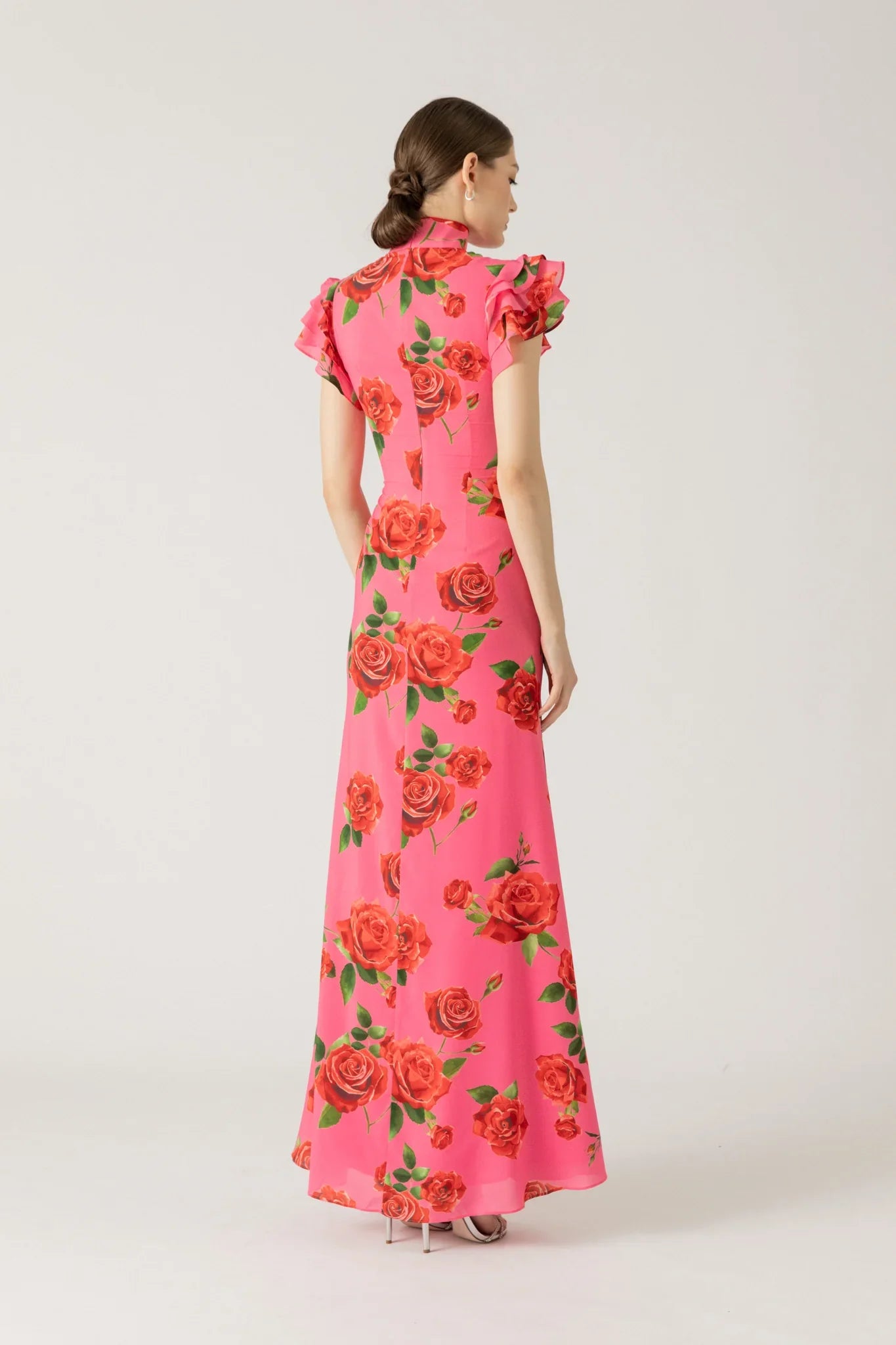 SAU LEE Sylvie Rosa Dress - Pink Rose Print / 00