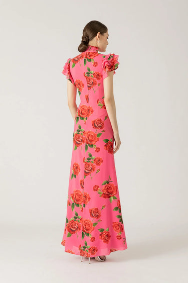 SAU LEE Sylvie Rosa Dress - Pink Rose Print / 00