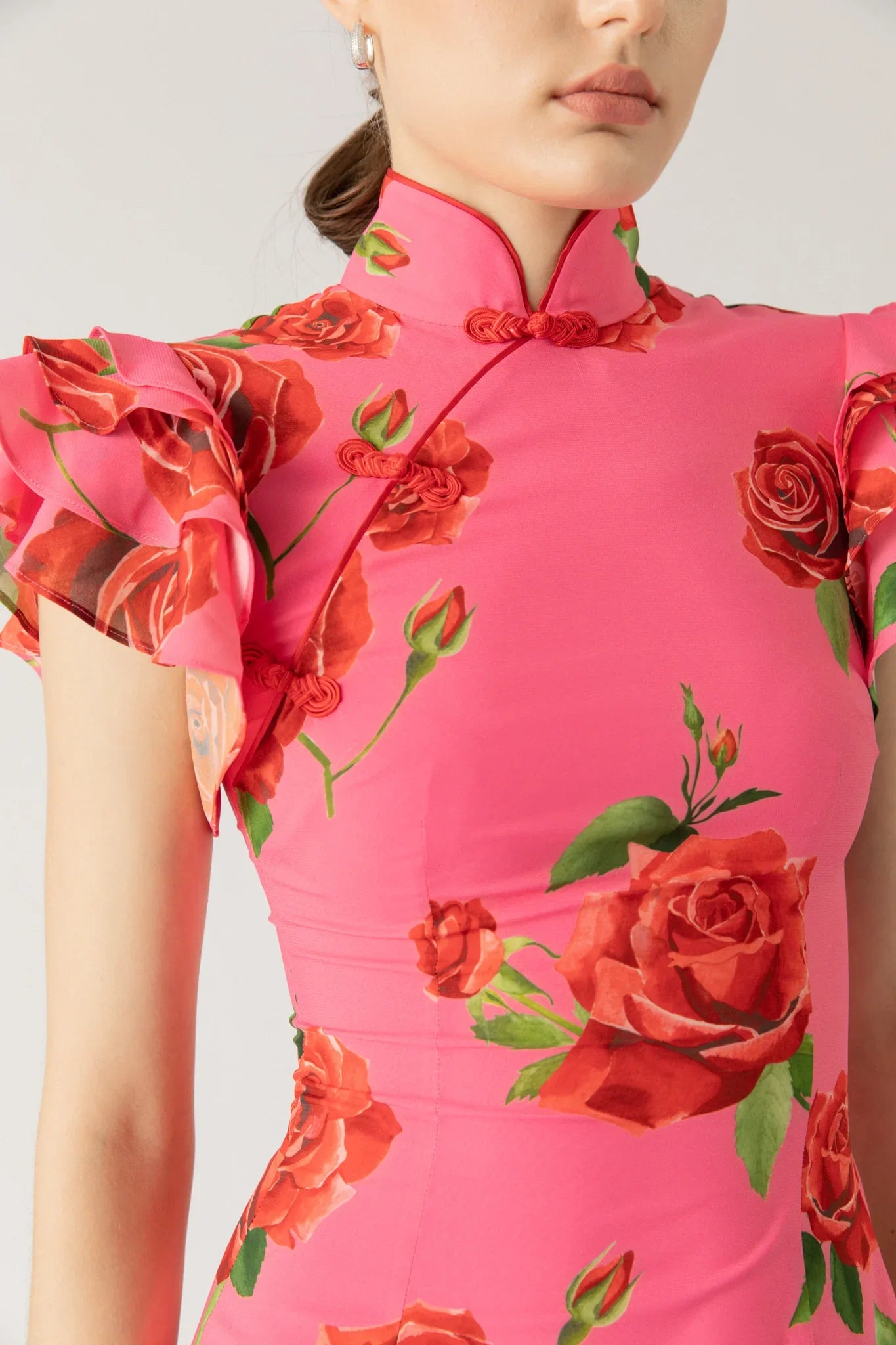 SAU LEE Sylvie Rosa Dress - Pink Rose Print / 00