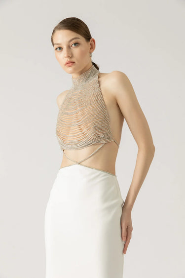 SAU LEE Zara Gown - White / 00