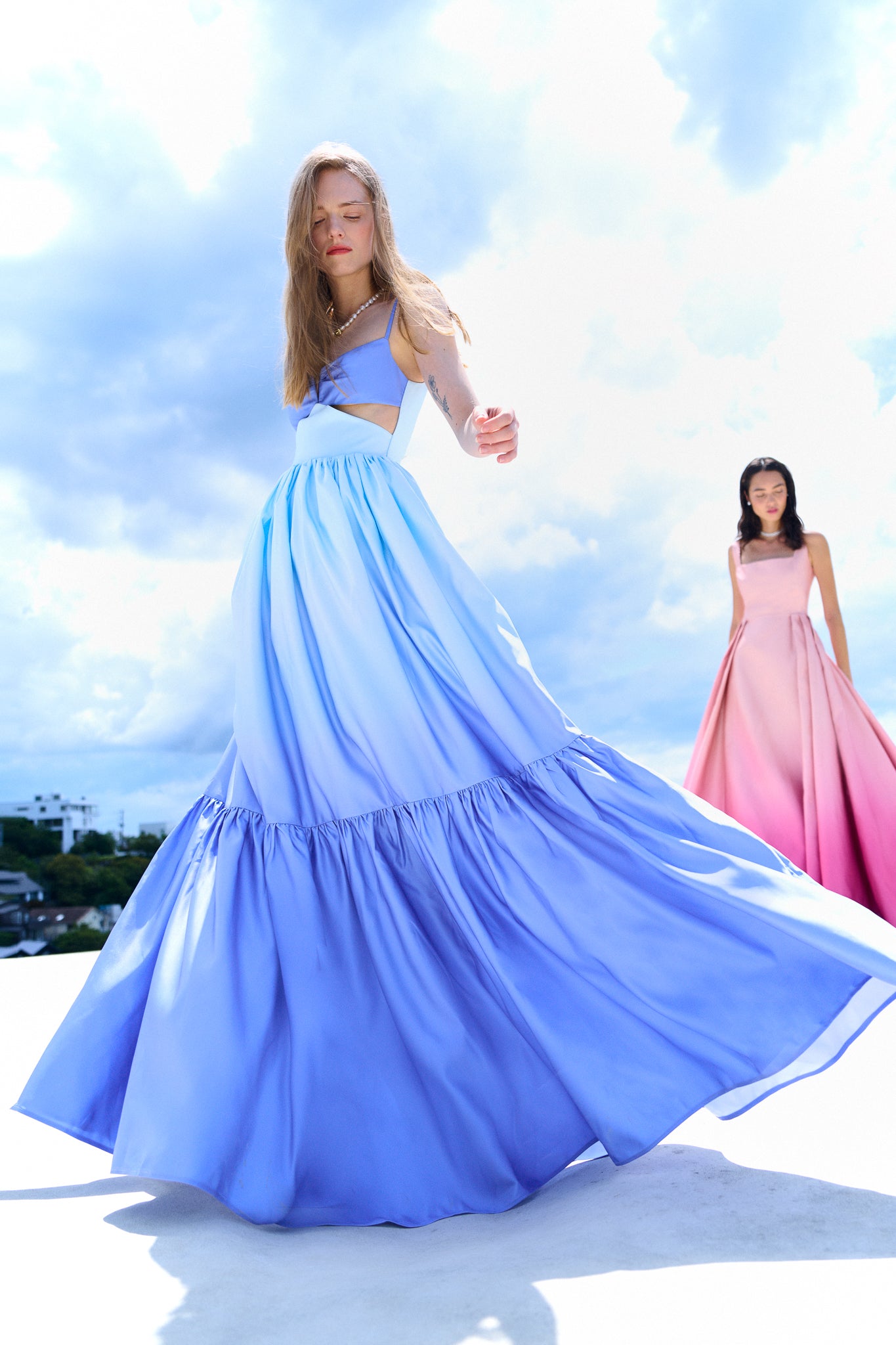 Nova Gown - SAU LEE #color_blue ombre