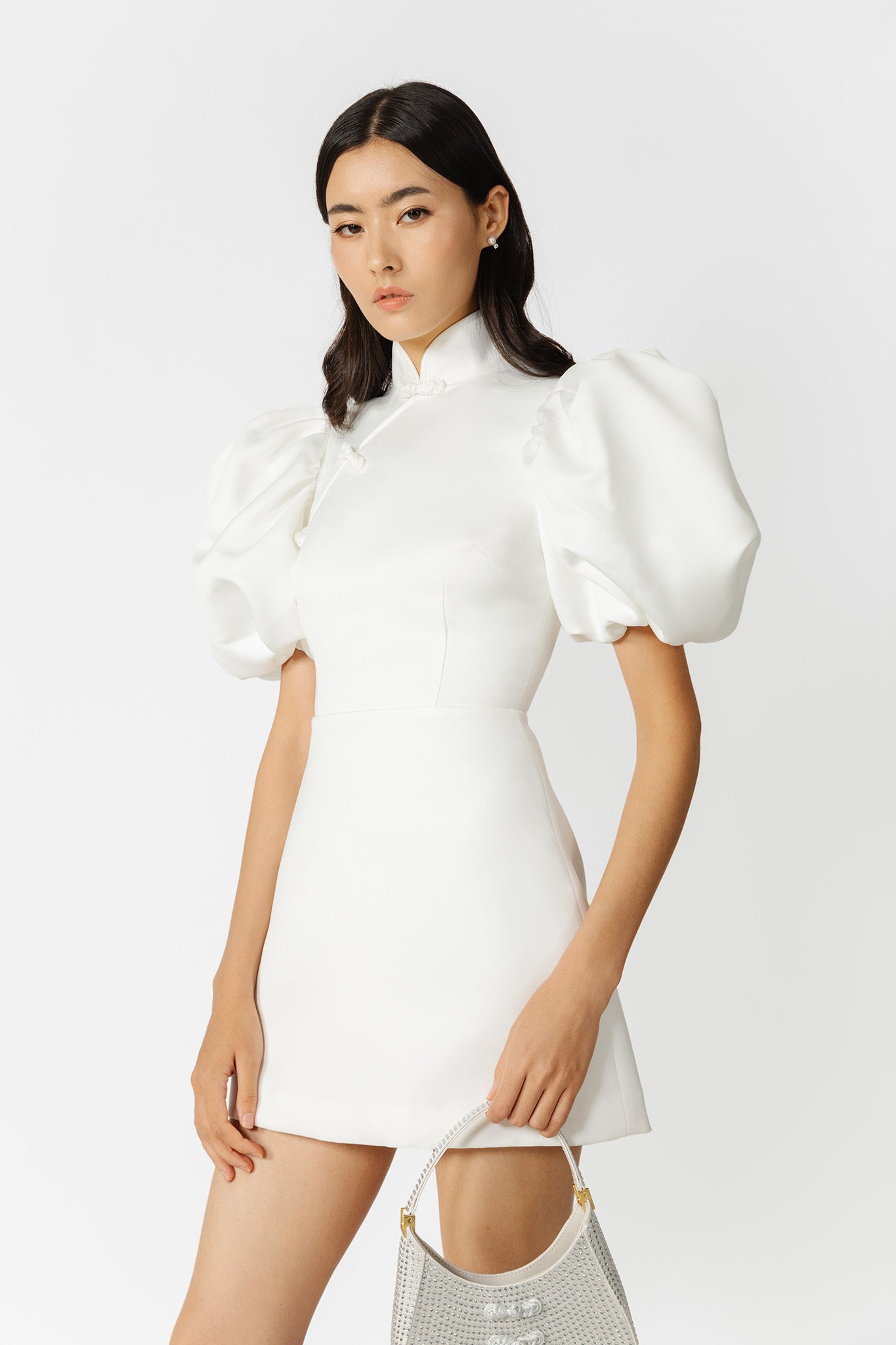 SAU LEE Beth Mini Dress - White / 00