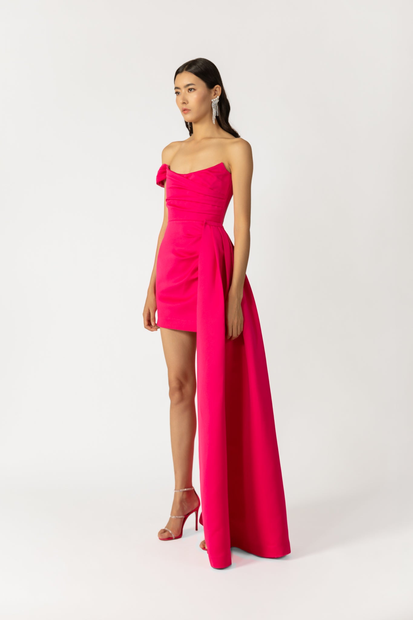 Brenda Dress - SAU LEE #color_hot pink