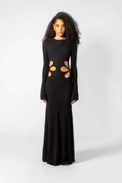SAU LEE Destiny Knit Dress, Black / 2