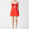 SAU LEE Estelle Strapless Mini Dress - Red / 00