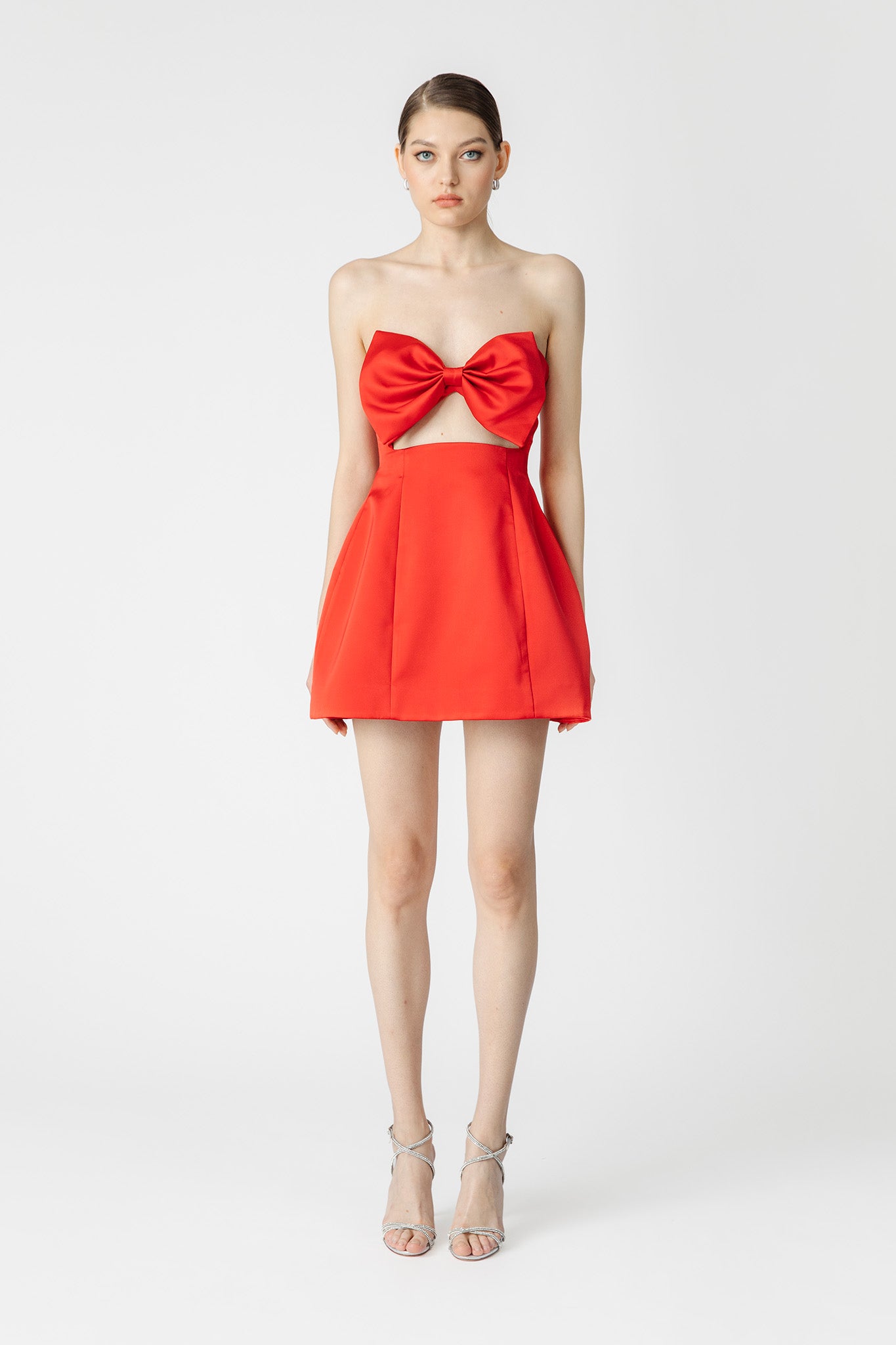 SAU LEE Estelle Strapless Mini Dress - Red / 00