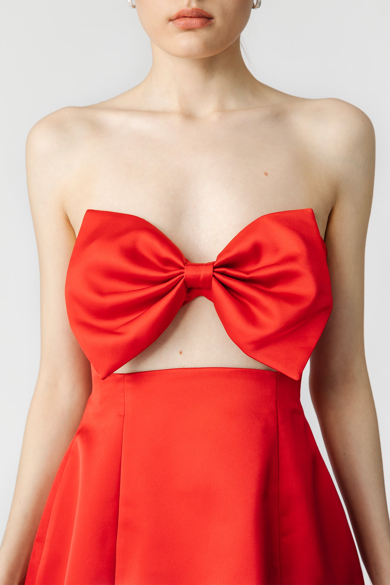 SAU LEE Estelle Strapless Mini Dress - Red / 00