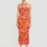Farrah Ruched Midi Dress-SAU LEE