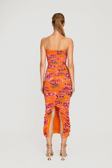 Farrah Ruched Midi Dress-SAU LEE