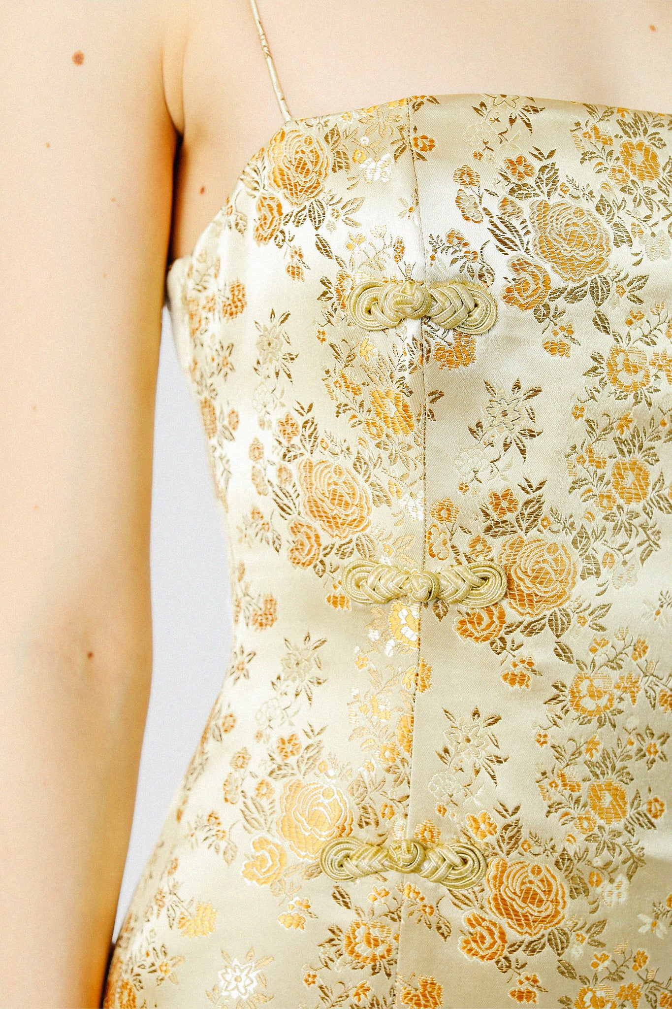 Jacqueline Jacquard Midi Dress - Gold #Sau Lee